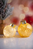Set Of Two Glass Light - Up Glitter Ornaments - Whiskey Skies - TRANSPAC