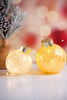Set Of Two Glass Light - Up Glitter Ornaments - Whiskey Skies - TRANSPAC