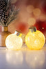 Set Of Two Glass Light - Up Glitter Ornaments - Whiskey Skies - TRANSPAC