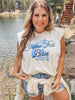 Shake That Bass Midi Graphic Muscle T-Shirt - Whiskey Skies - POPPY & PINE