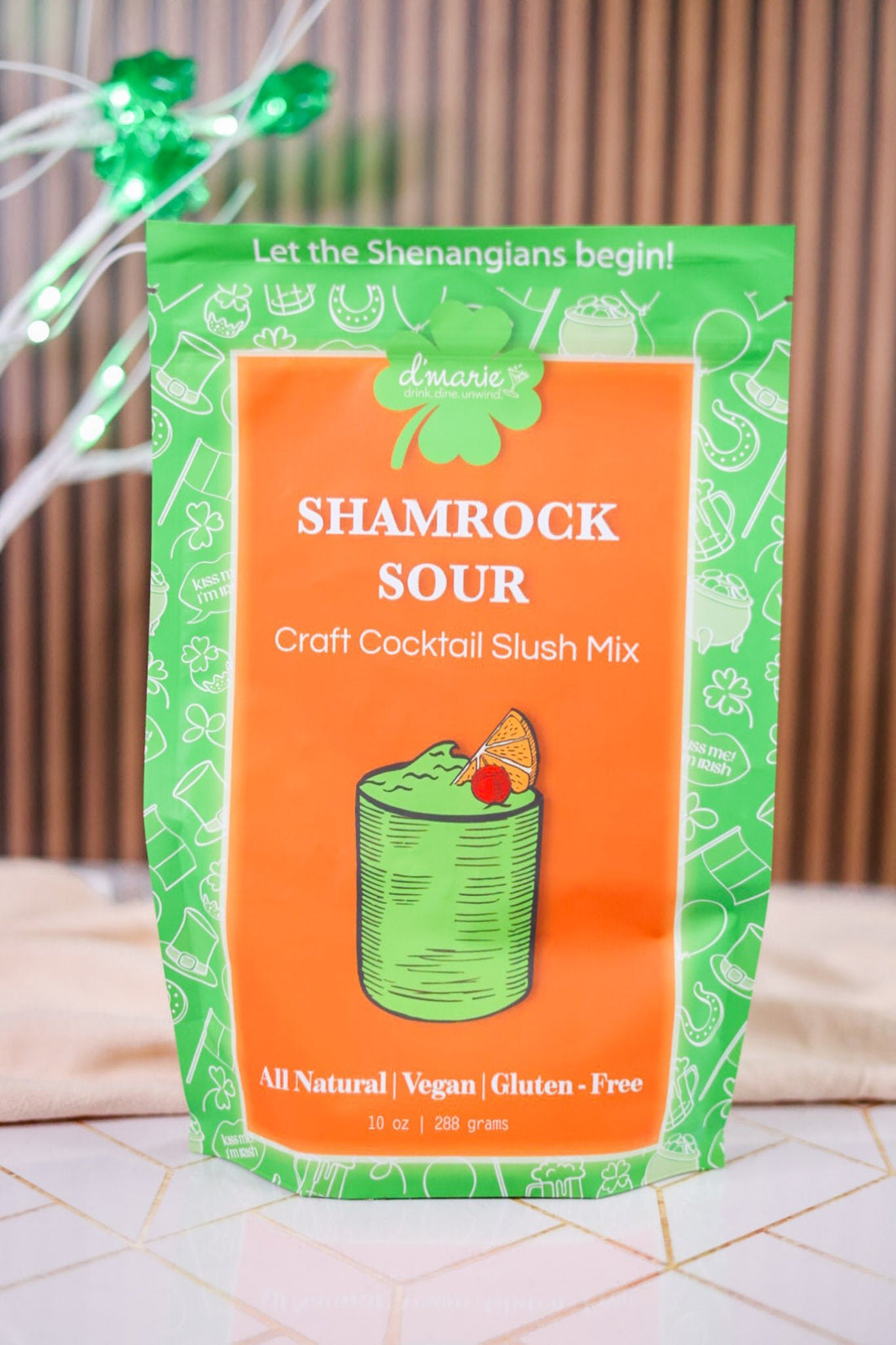 Shamrock Sour Craft Cocktail Slush Mix - Whiskey Skies - D'MARIE, INC