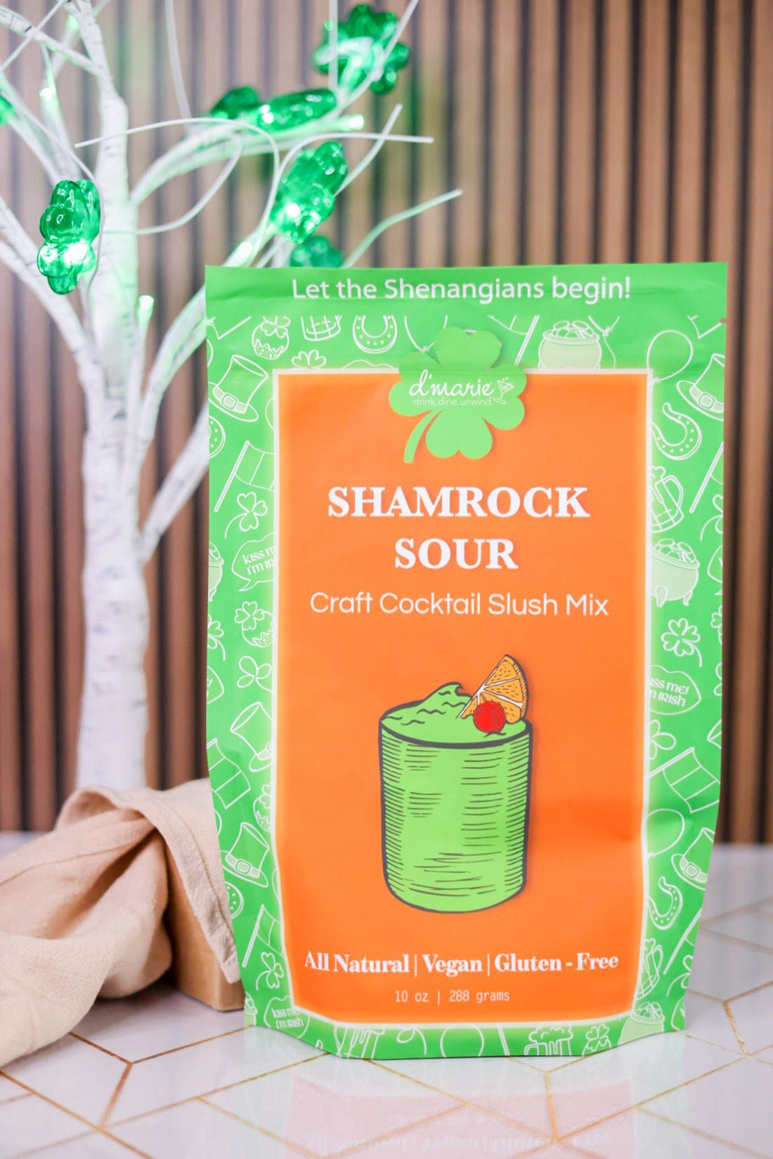 Shamrock Sour Craft Cocktail Slush Mix - Whiskey Skies - D'MARIE, INC