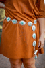She Is Fearless Floral Silver Concho Link Belt - Whiskey Skies - SOUTHERN GRACE