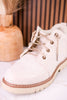 Shimmering Faux Suede Ankle Boots With Rhinestone Laces - Whiskey Skies - VERY G