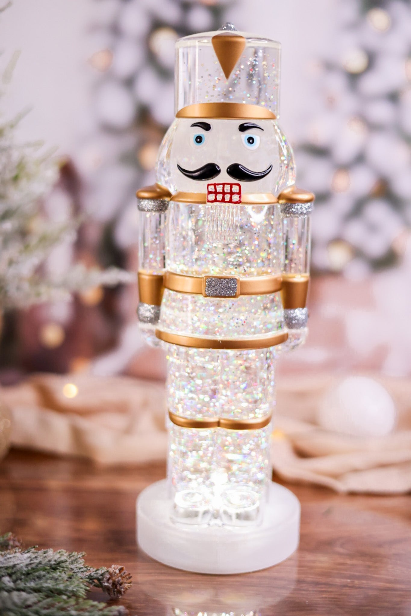 Shimmering LED Nutcracker Whiskey Skies