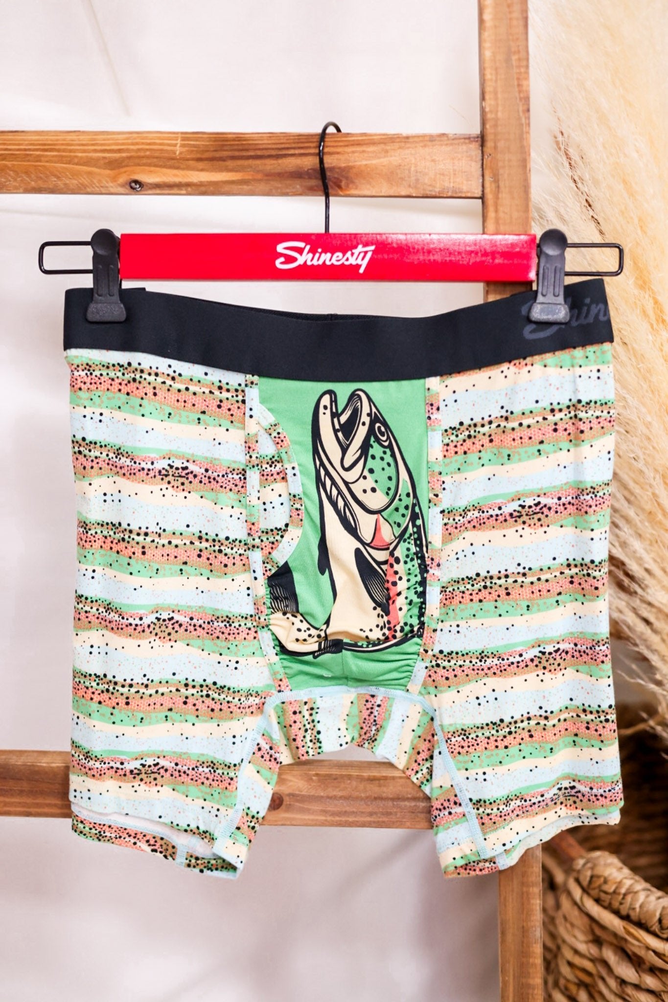 Shinesty Trout Of The Blue Men's Underwear With Fly - Whiskey Skies - SHINESTY