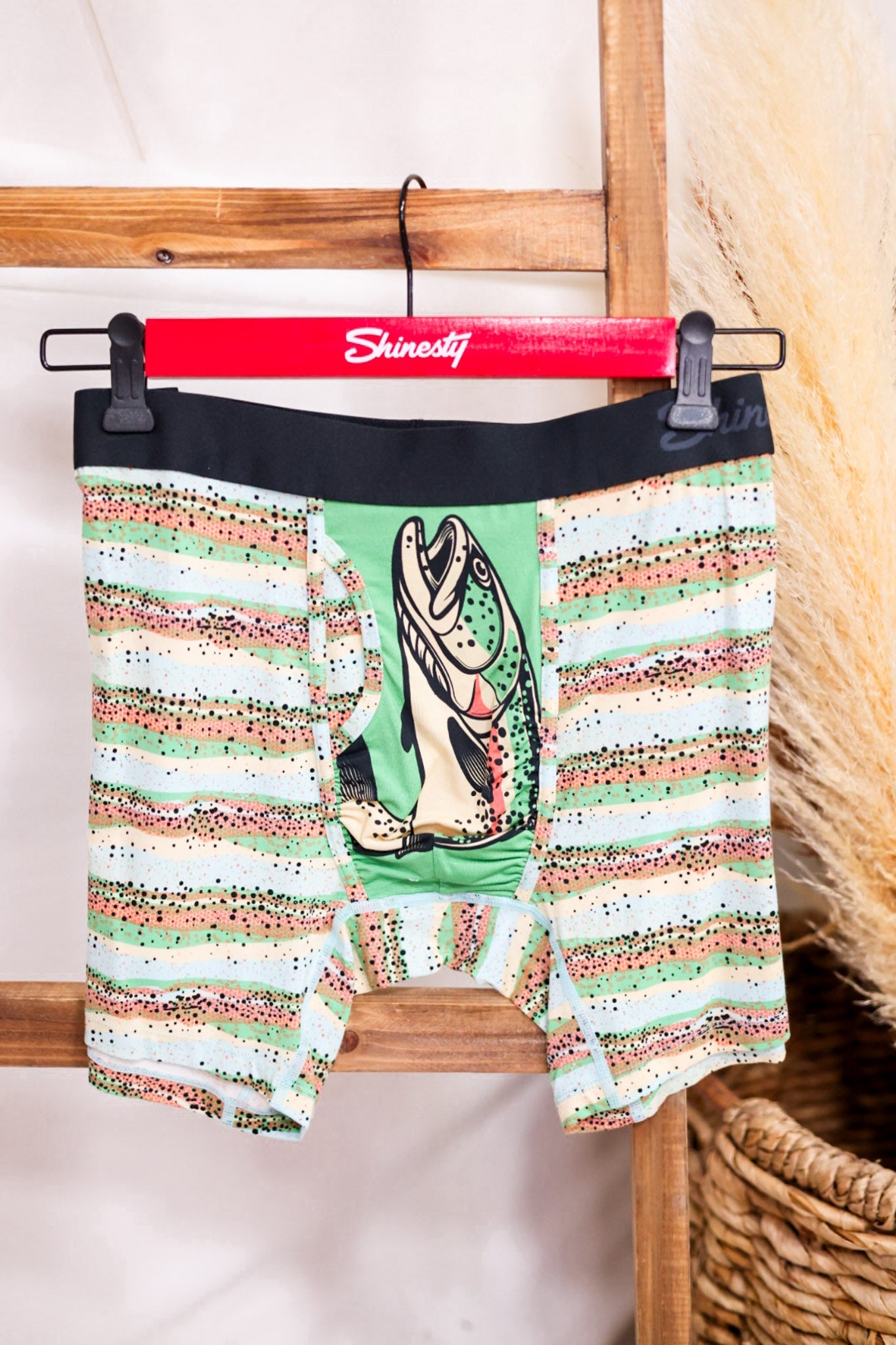 Shinesty Trout Of The Blue Men's Underwear With Fly - Whiskey Skies - SHINESTY