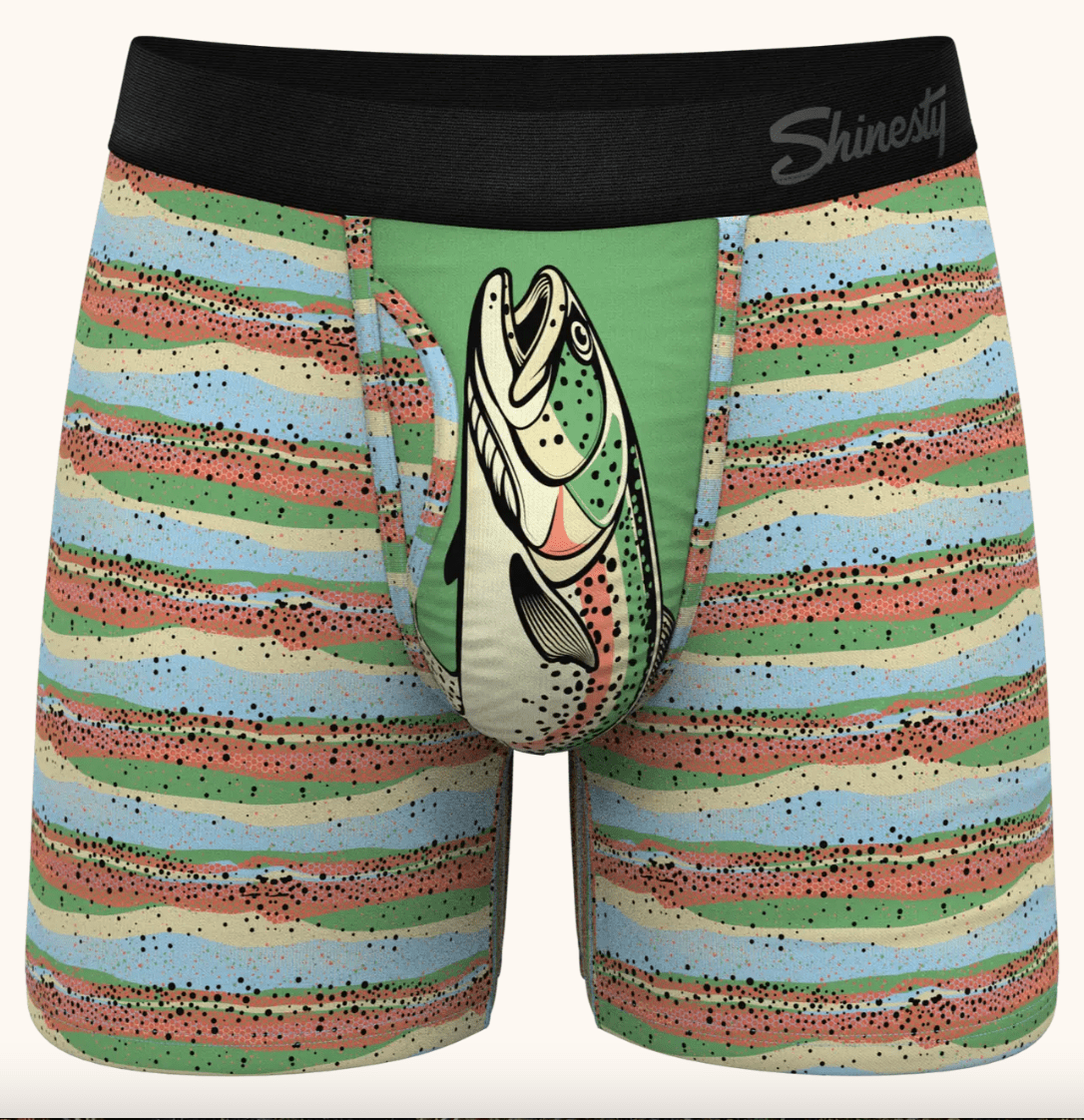 Shinesty Trout Of The Blue Men's Underwear With Fly - Whiskey Skies - SHINESTY