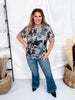 Short Rolled Sleeve Western Print Tunic Top - Whiskey Skies - 2 FLY CO.