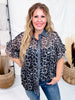 Short Ruffle Sleeve Leopard Chiffon Top - Whiskey Skies - SEW IN LOVE