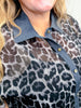 Short Ruffle Sleeve Leopard Chiffon Top - Whiskey Skies - SEW IN LOVE