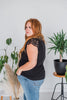 Short Sleeve Black Trim Lace Top - Whiskey Skies - SEW IN LOVE
