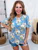 Short Sleeve Wildflower Mesa Top - Whiskey Skies - STERLING KREEK