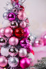 Silver and Pink Ball Ornament Tree - Whiskey Skies - RAZ IMPORTS