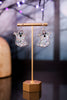 Silver Glittery Halloween Ghost Earrings - Whiskey Skies - PERIWINKLE BY BARLOW