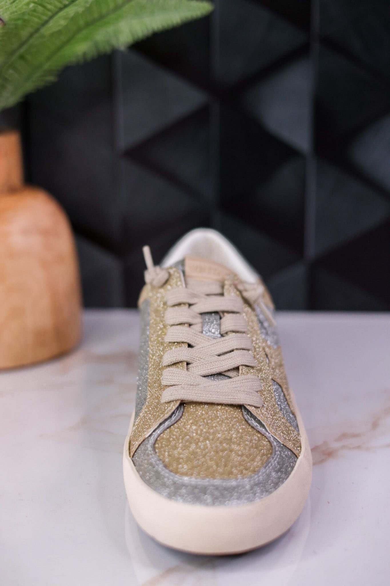 Silver & Gold Sneakers - Whiskey Skies - VINTAGE HAVANA