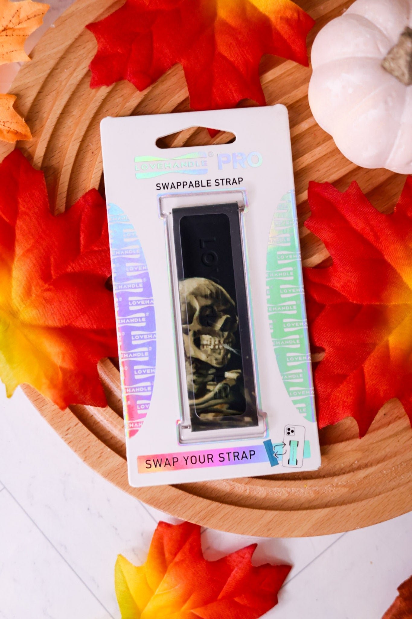 Skeleton Head Lovehandle Pro Swappable Strap - Whiskey Skies - LOVEHANDLERETAIL