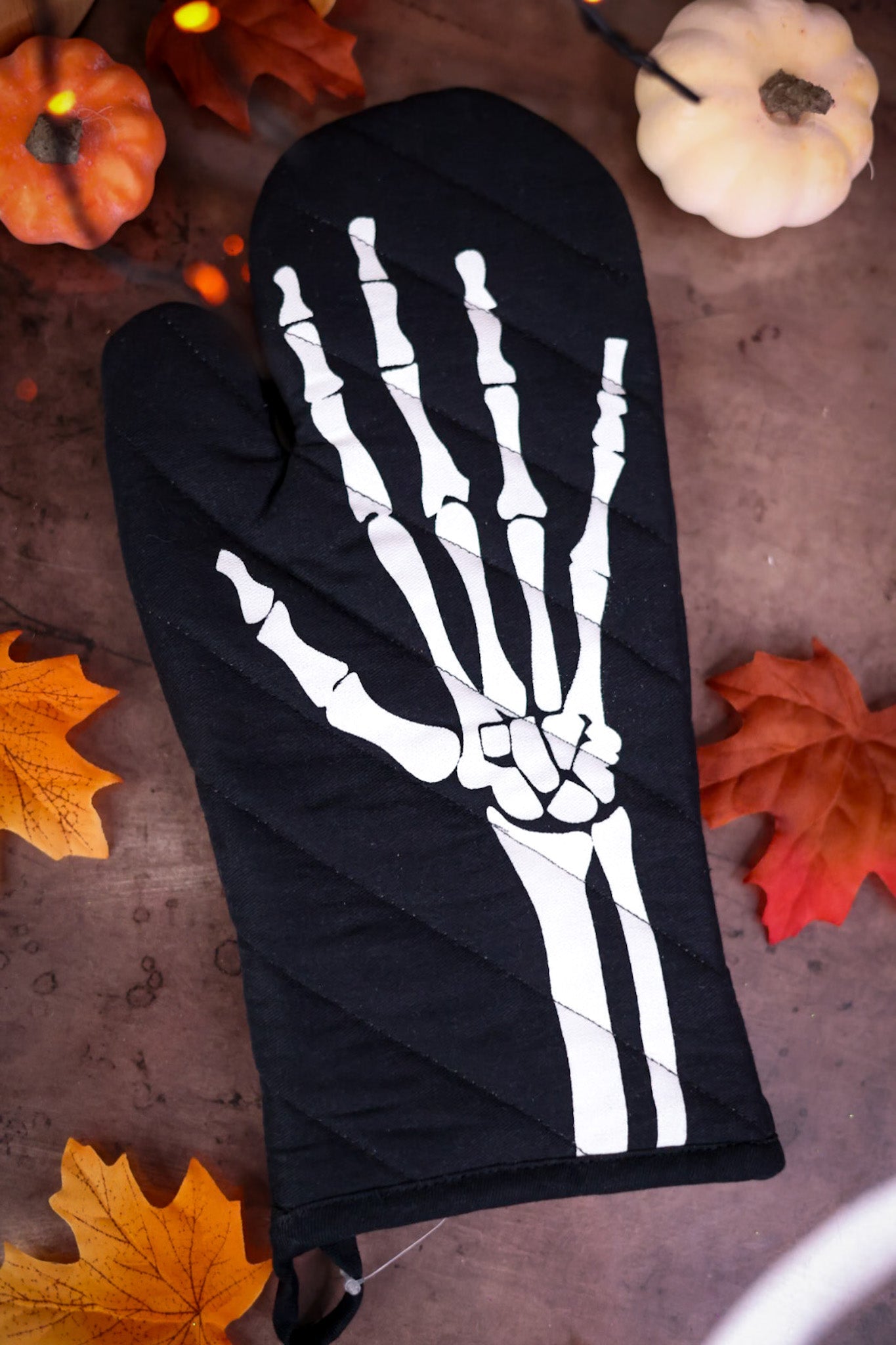 Skeleton Printed Oven Mitt - Whiskey Skies - DII - DESIGN IMPORTS