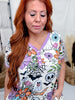 Skullflowers Loungewear Night Dress - Whiskey Skies - SHIRLEY & STONE