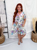 Skullflowers Loungewear Night Dress - Whiskey Skies - SHIRLEY & STONE