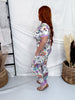 Skullflowers Short Sleeve Top & Joggers Loungewear Set - Whiskey Skies - SHIRLEY & STONE