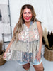 Sleeveless Bohemian Front Button Casual Top - Whiskey Skies - YOUNG TREADS