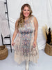 Sleeveless Boho Lace Dress - Whiskey Skies - ORIGAMI APPAREL