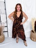 Sleeveless Floral Midi High-Low Wrap Dress - Whiskey Skies - COZY CO