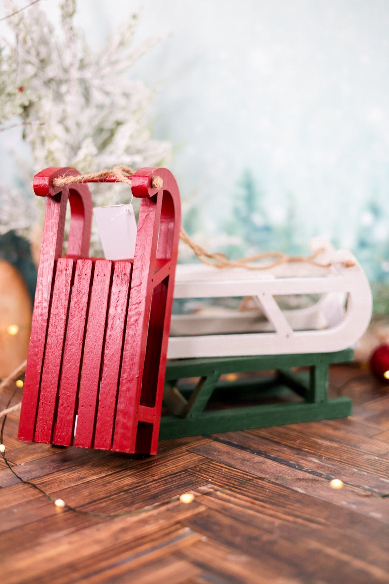 Small Hanging Wood Sled Decor (Three Colors) - Whiskey Skies - SPECIAL T IMPORTS INC