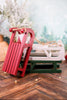 Small Hanging Wood Sled Decor (Three Colors) - Whiskey Skies - SPECIAL T IMPORTS INC