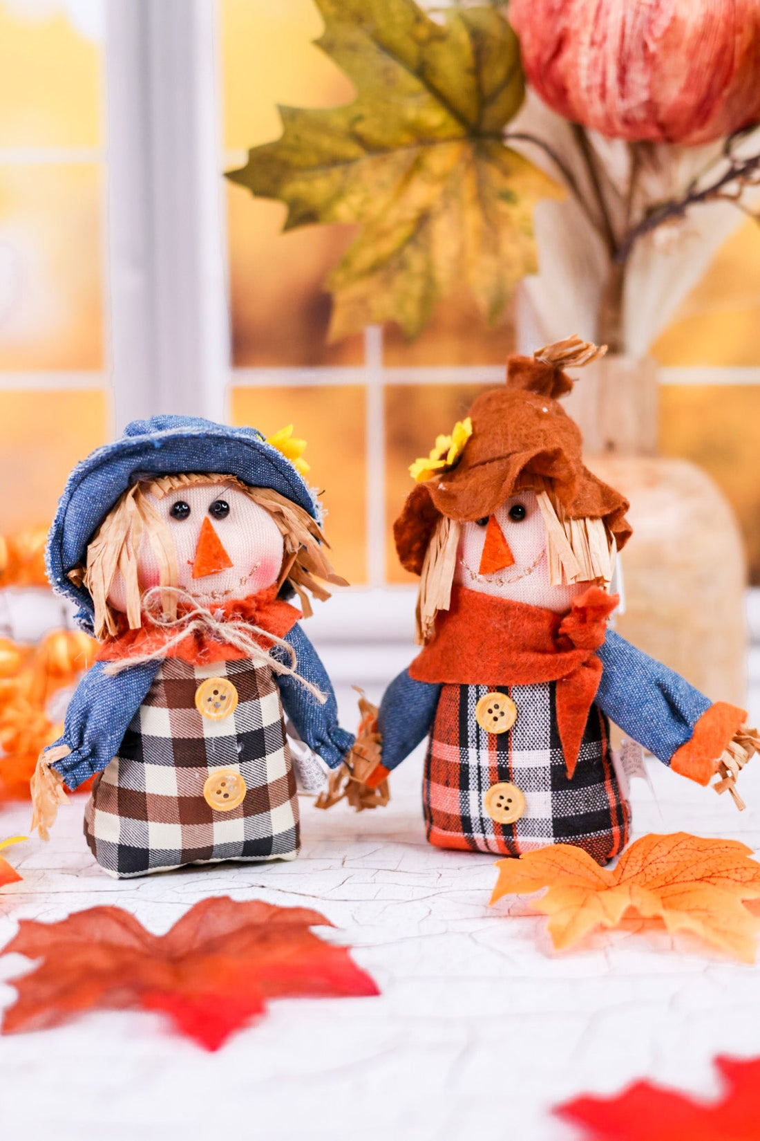 Small Plush Scarecrow Ornament (2 Variants) - Whiskey Skies - GERSON COMPANIES