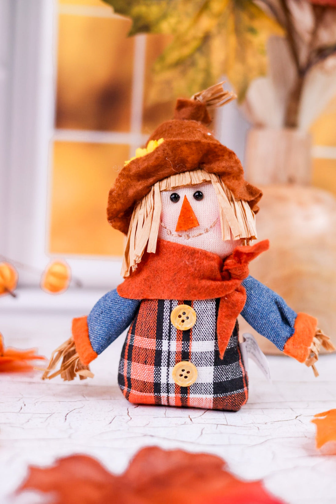 Small Plush Scarecrow Ornament (2 Variants) - Whiskey Skies - GERSON COMPANIES