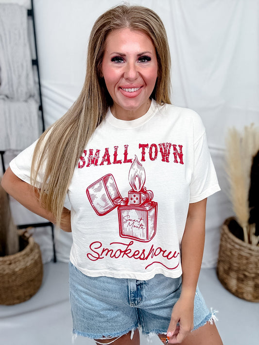 Small Town Smokeshow Graphic Midi Tee - Whiskey Skies - STATED BRANDS