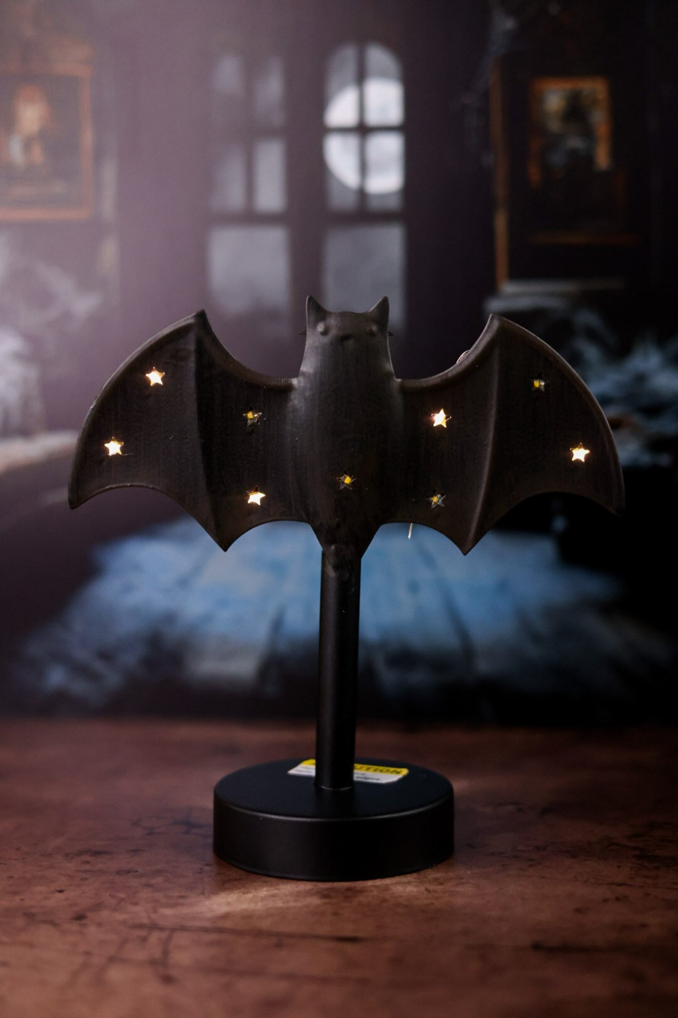 Small Twinkle Halloween Bat Candlestick - Whiskey Skies - MUD PIE