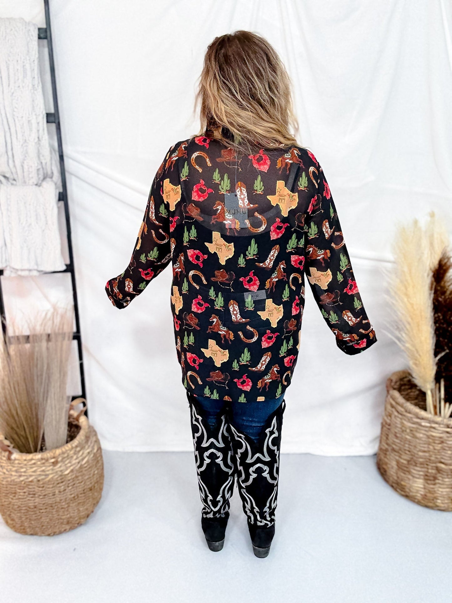 Smith Button Down Texas Hold Em' Long Sleeve Top - Whiskey Skies - SHOW ME YOUR MUMU