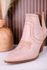 Smoke Show Cream Faux Leather Booties - Whiskey Skies - CORKYS FOOTWEAR