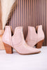 Smoke Show Cream Faux Leather Booties - Whiskey Skies - CORKYS FOOTWEAR