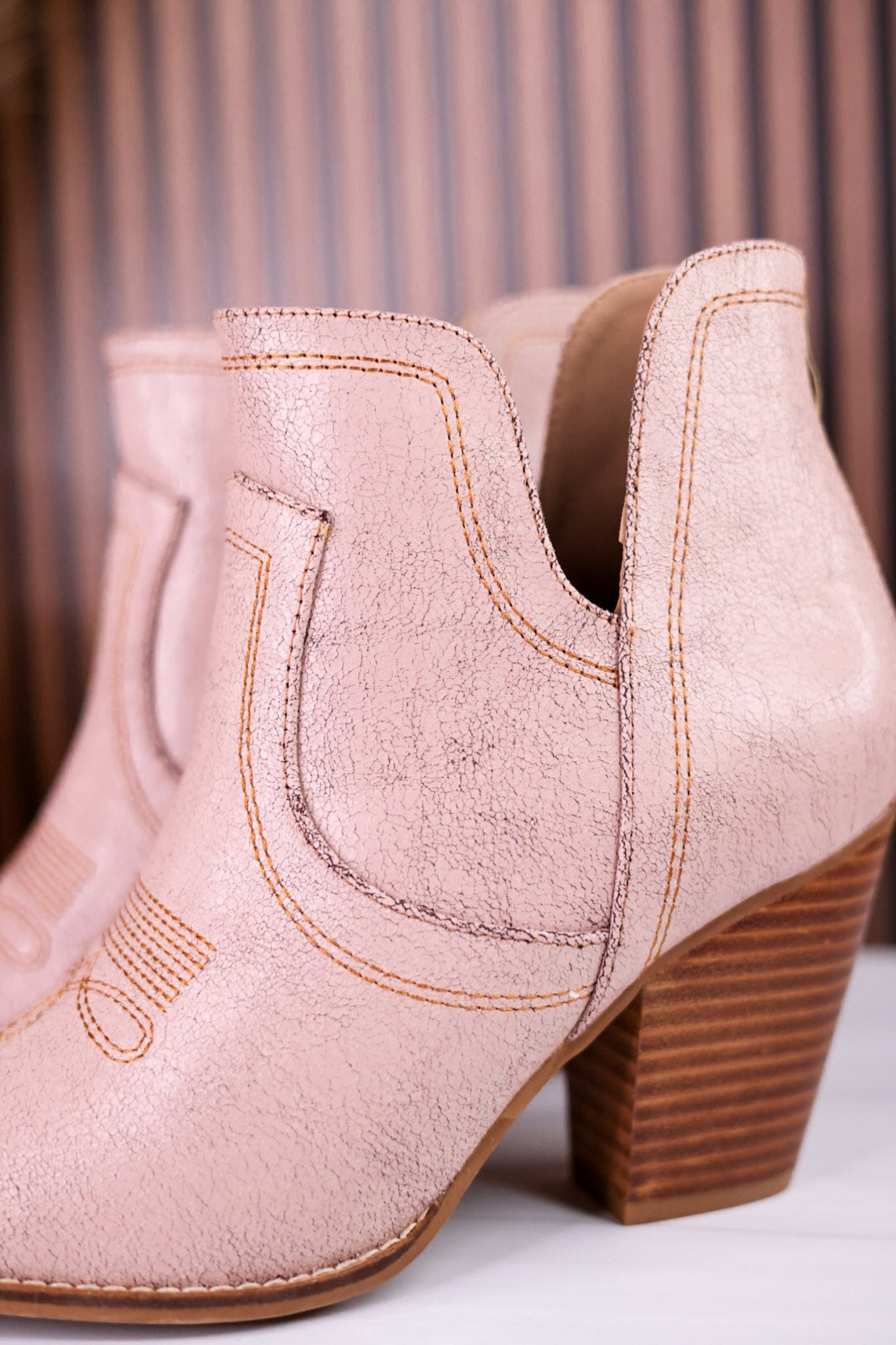 Smoke Show Cream Faux Leather Booties - Whiskey Skies - CORKYS FOOTWEAR