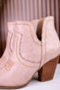 Smoke Show Cream Faux Leather Booties - Whiskey Skies - CORKYS FOOTWEAR