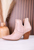 Smoke Show Cream Faux Leather Booties - Whiskey Skies - CORKYS FOOTWEAR