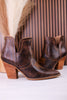 Smoke Show Espresso Faux Leather Western Ankle Boots - Whiskey Skies - CORKYS FOOTWEAR