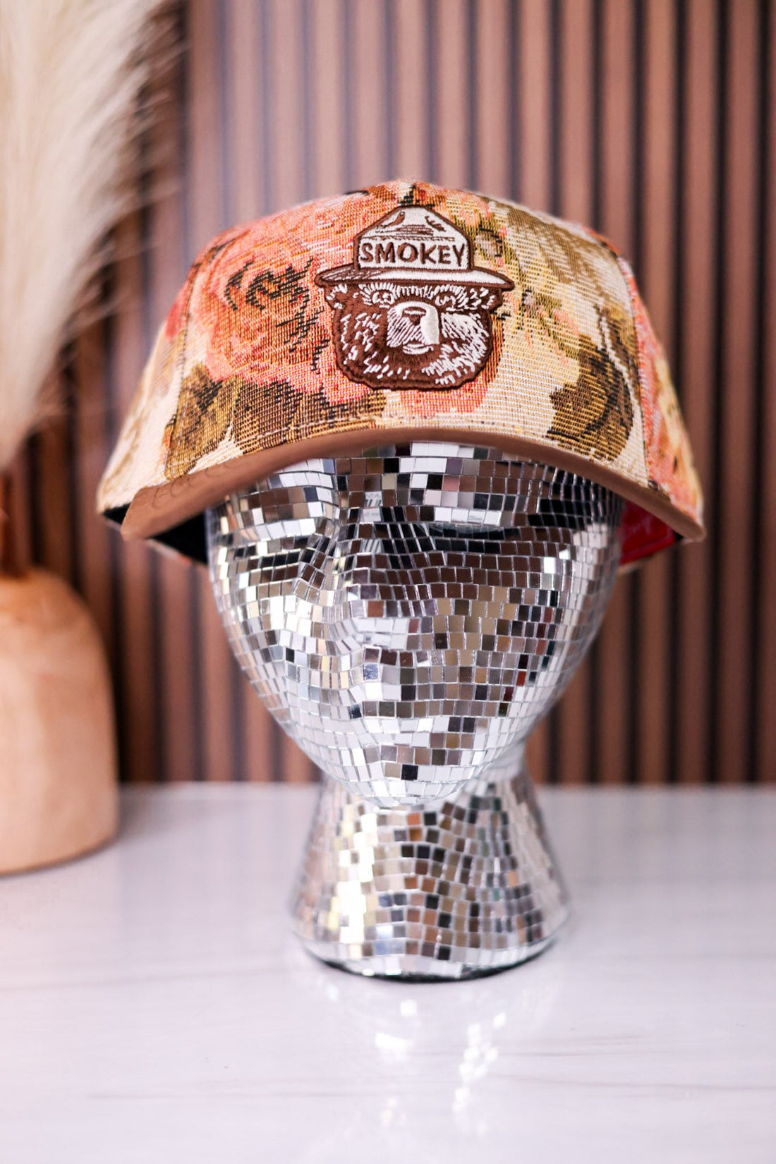 Smokey Bear Jacquard Pattern Snap Back Hat - Whiskey Skies - AMERICAN NEEDLE