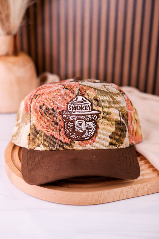 Smokey Bear Jacquard Pattern Snap Back Hat - Whiskey Skies - AMERICAN NEEDLE