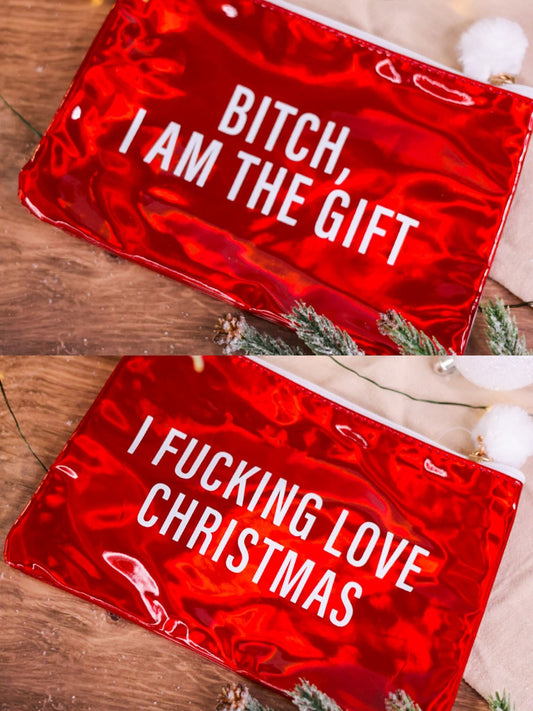 Snarky Christmas Cosmetic Bags (Two Styles) - Whiskey Skies - TOTALEE GIFT