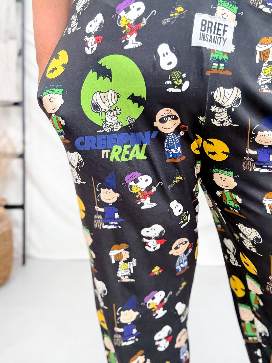 Snoopy Creepin' It Real Halloween Licensed Lounge Pants - Whiskey Skies - BRIEF INSANITY