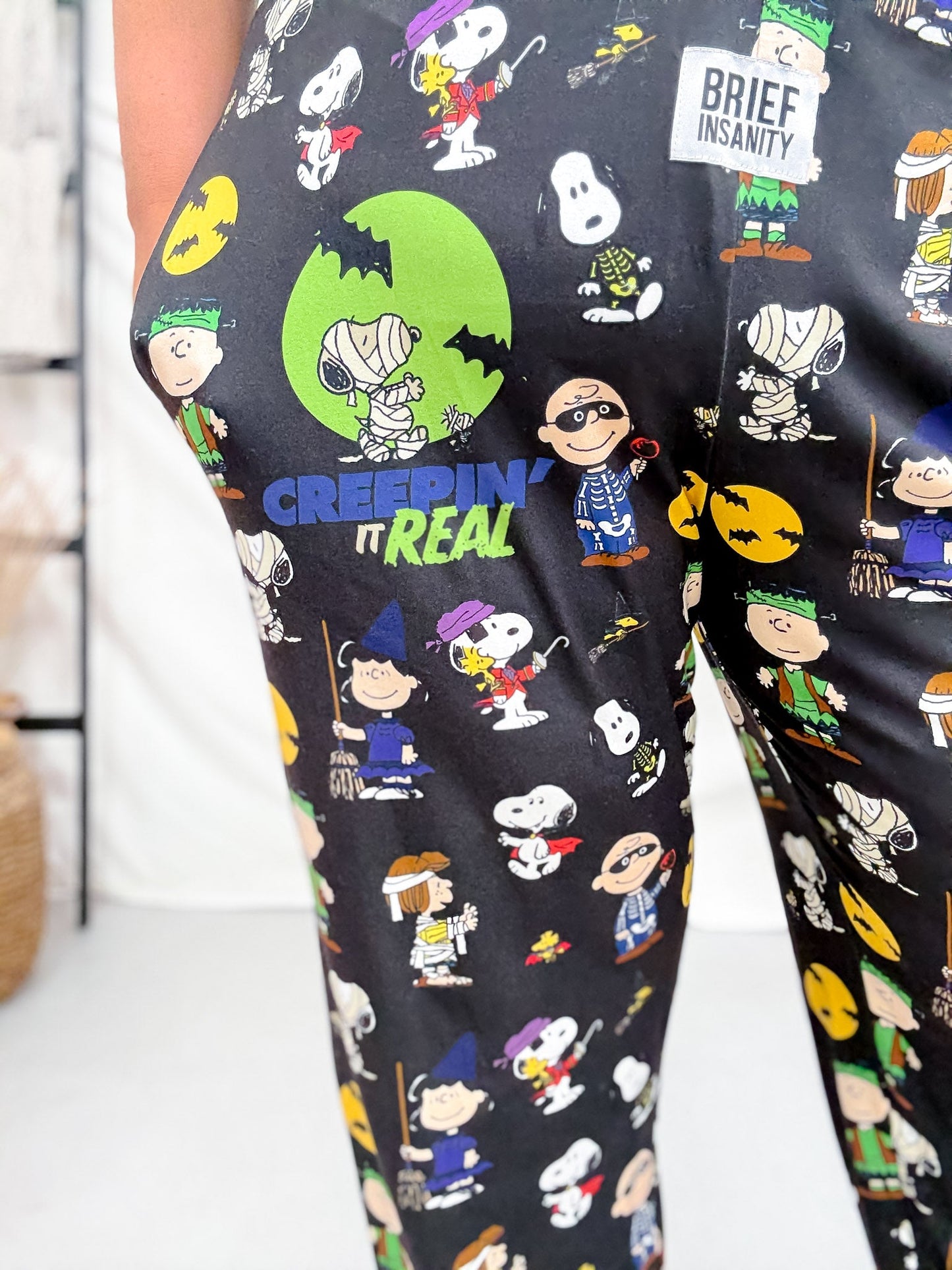 Snoopy Creepin' It Real Halloween Licensed Lounge Pants - Whiskey Skies - BRIEF INSANITY
