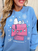 Snoopy "Waiting On Santa" Crew Neck Sweatshirt - Whiskey Skies - HYBRID APPAREL