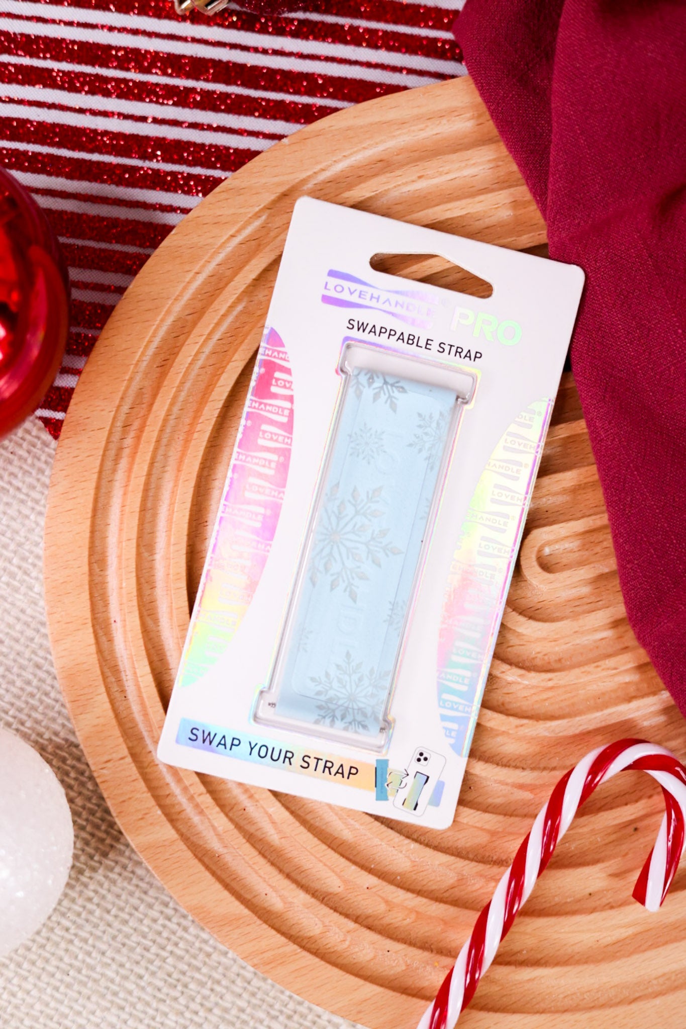 Snowflake Glitter Lovehandle Pro Swappable Strap - Whiskey Skies - LOVEHANDLERETAIL