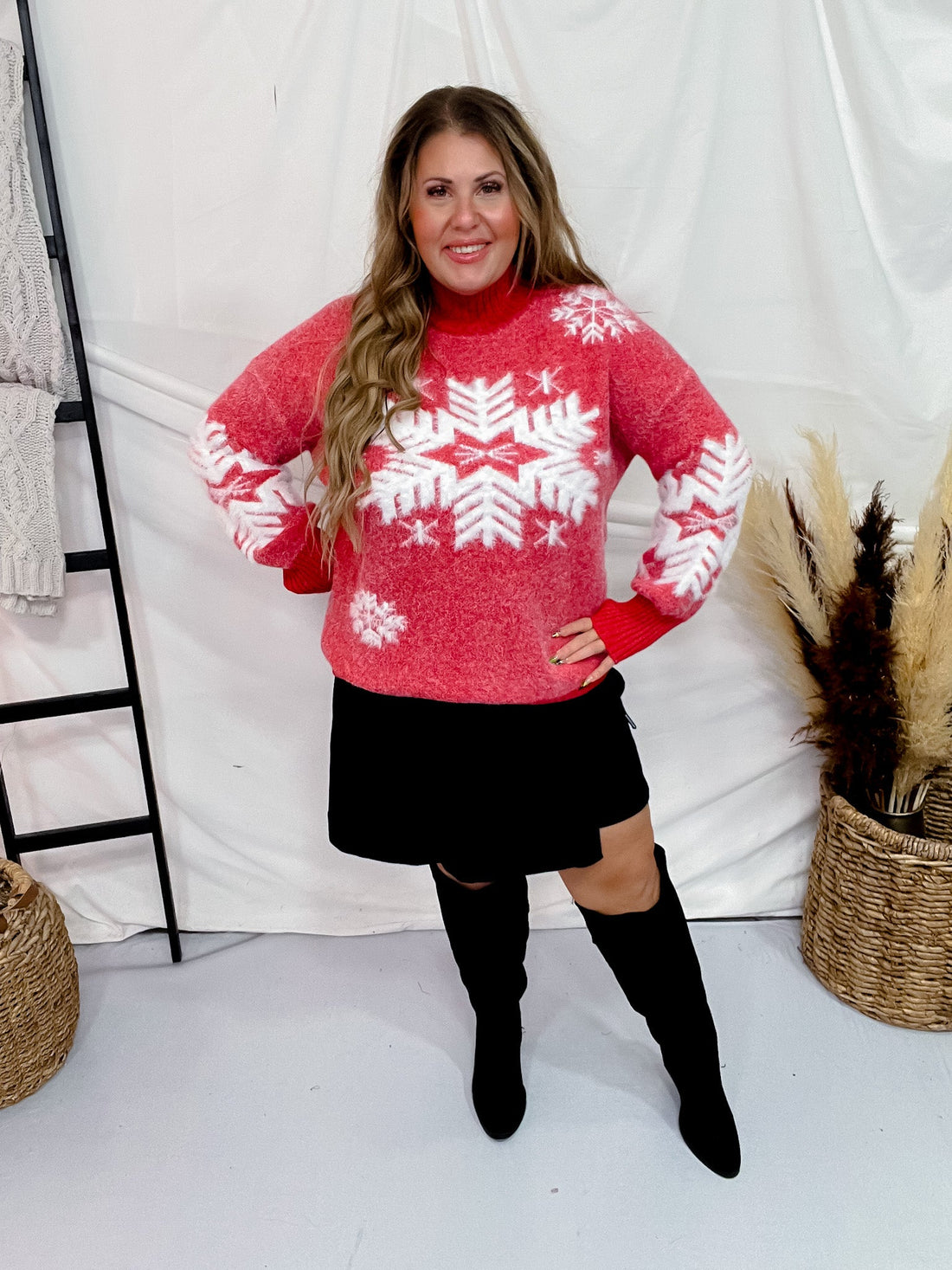 Snowflake Pullover Christmas Sweater - Whiskey Skies - AND THE WHY