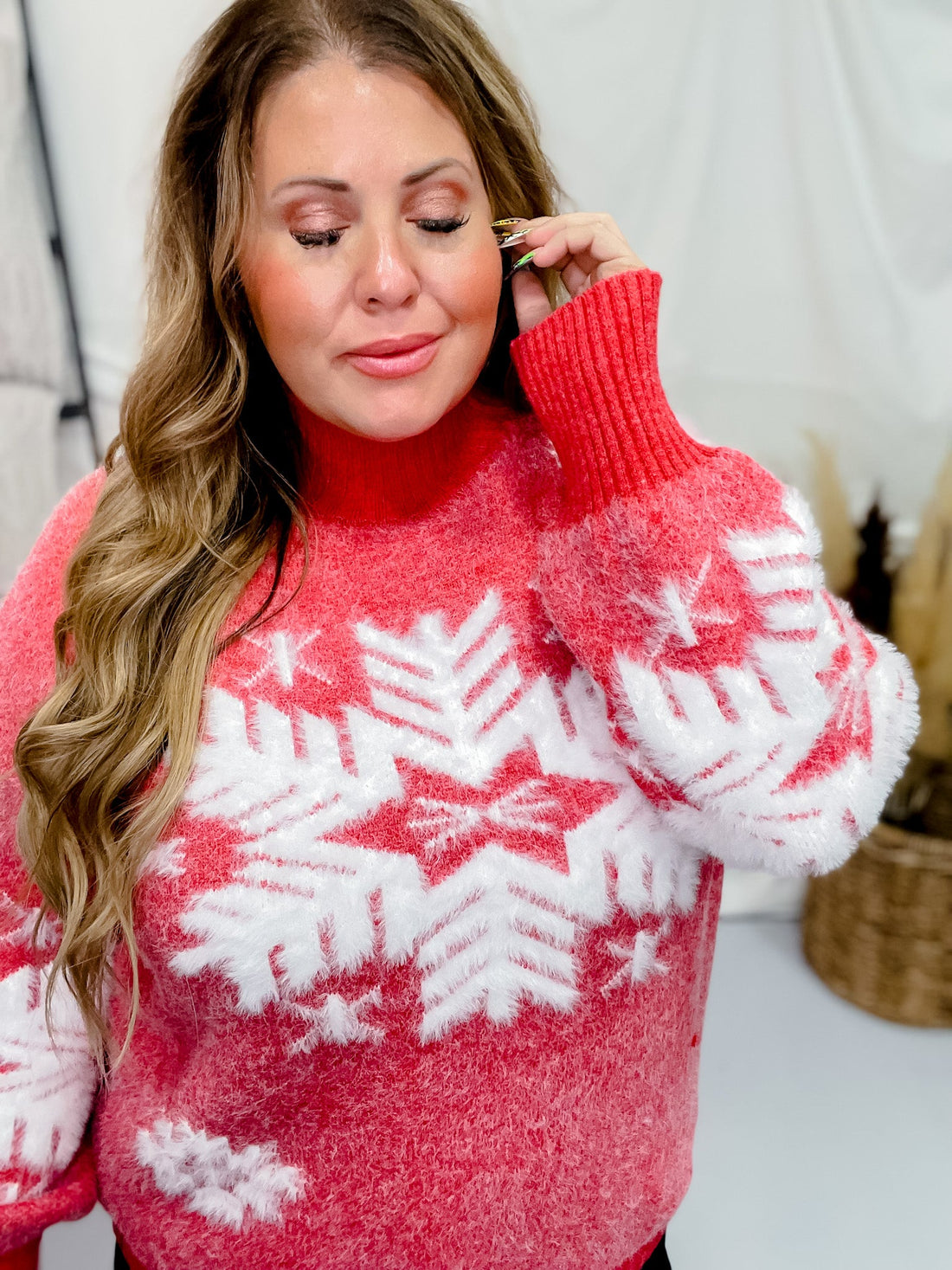 Snowflake Pullover Christmas Sweater - Whiskey Skies - AND THE WHY